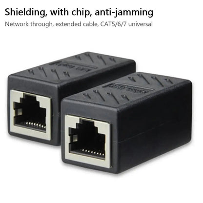 1/5/10/20pcs RJ45 Coupler Ethernet Cable Coupler LAN Connector Cat7 Cat6 Cat5e Ethernet Cable Extender Adapter Female to Female
