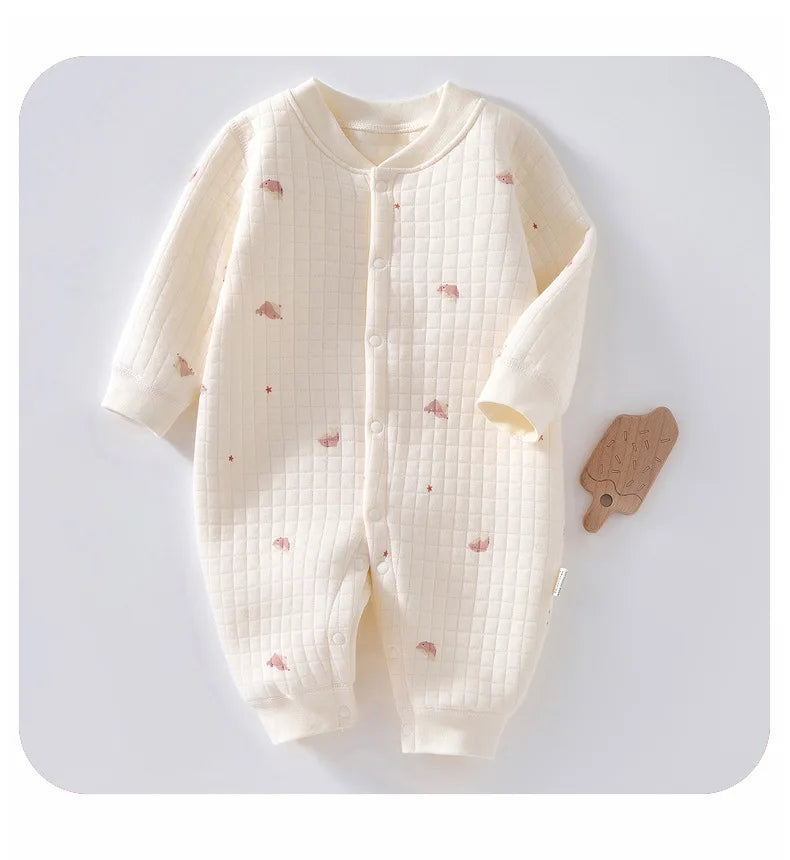3 Layers Newborn Jumpsuit Cotton Bear Bunny Cartoon Baby Romper Autumn Winter Toddler Outfit Infant Onesie Kids Boy Girl Clothes
