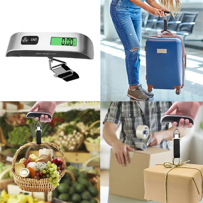 50kg Hanging Baggage Scale Digital Luggage Scale LCD Display Portable Suitcase Weighing Scale Travel Luggage Weight Scale