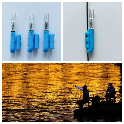 2pcs New night fishing rod tip light, electronic raft rod, casting rod, sea rod sensor night light, fishing stick rock alarm