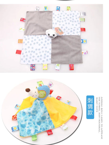 New Soft Appease Towel Baby Rattle Animals Toys Soothe Reassure Sleeping Blankie Towel Lathe Hanging Educational Toddler Toys