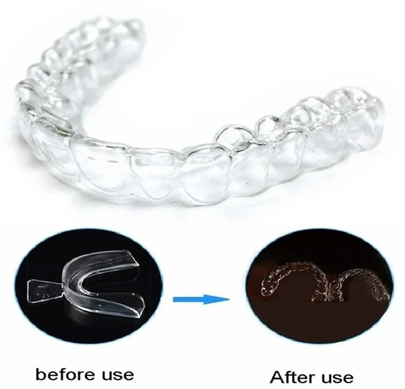 Silicone Mouth Guard Teeth Protector Night Guard Mouth Tray for Bruxism Grinding Non-snoring Teeth Whitening Protection