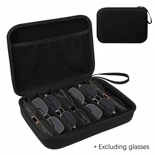 6/7 Compartment Adjustable Glasses Storage Box | Portable Glasses Organizer and Travel Storage Rack Estuche Para Gafas