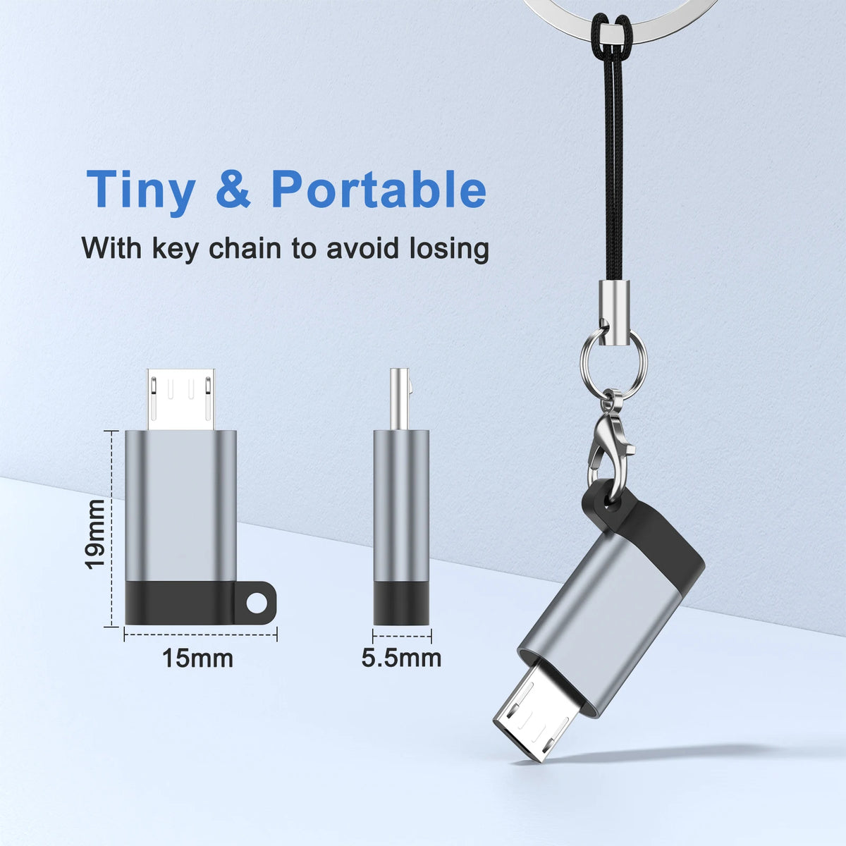 1-3 Pieces Female Type-C to Micro USB Male Connector Adapter For Xiaomi Redmi Huawei Type-C Micro USB Charger Adapter Converter