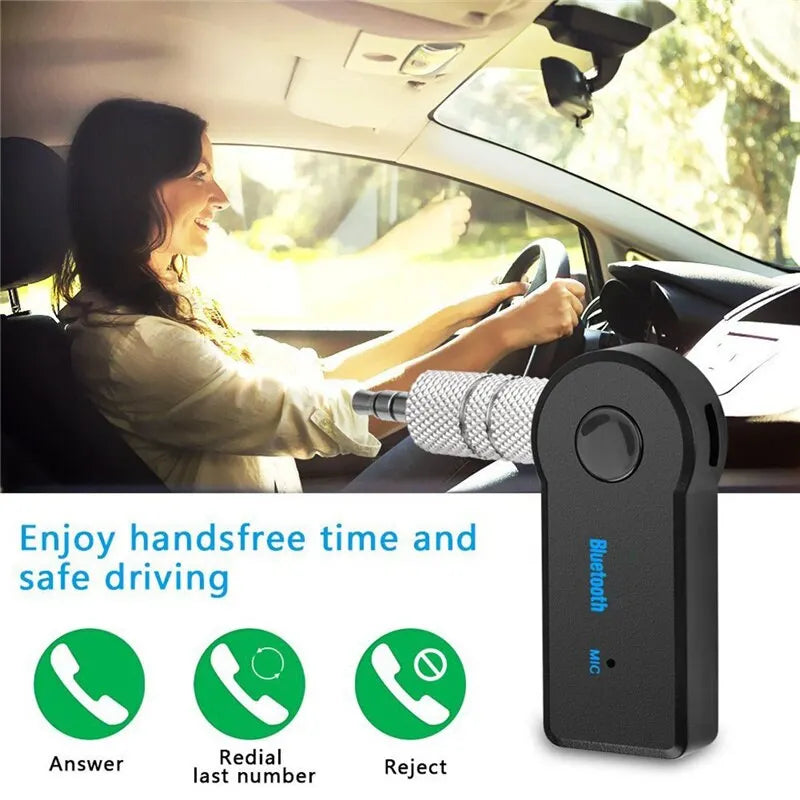 Aux Car Bluetooth 5.0 Receiver 3.5mm 3.5 AUX Jack Stereo Music Audio Car Transmitter Speaker Amplifier Wireless Adapter with Mic