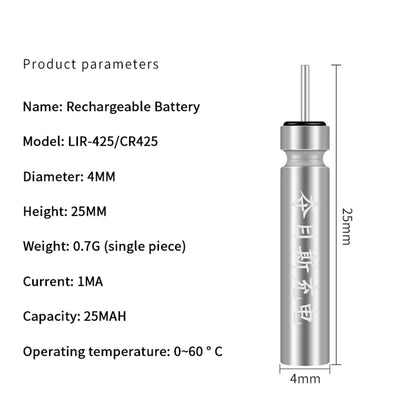 Float Rechargeable Battery CR425 USB Charger Charge Accessories Fishing One Piece Swimsuit Fishing Alarm Bite Indicator