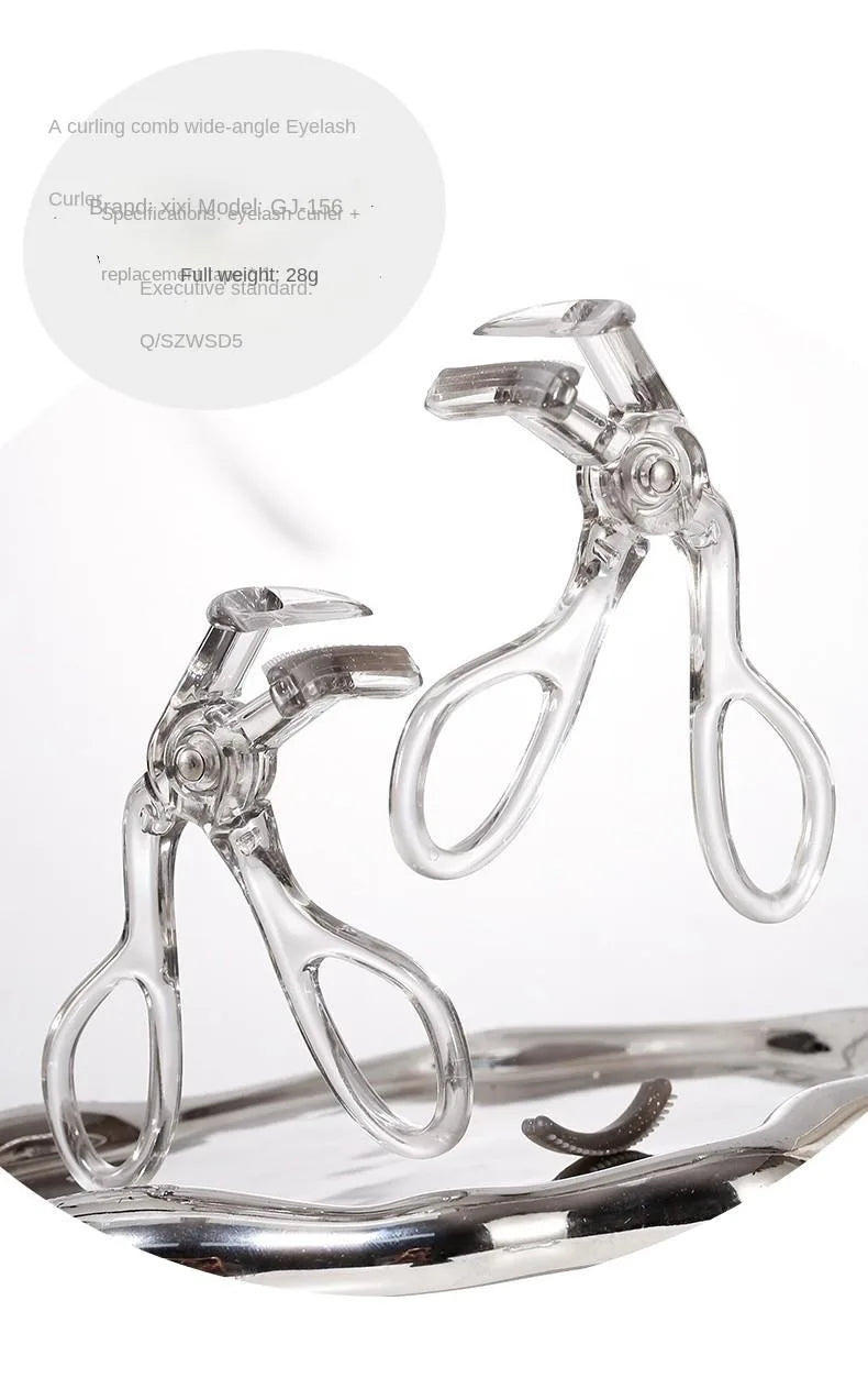 Portable Wide-Angle Eyelash Curler with Built-in Comb - for All Eye Shapes | Beginner-Friendly & Battery-Free (Travel Must-Have)