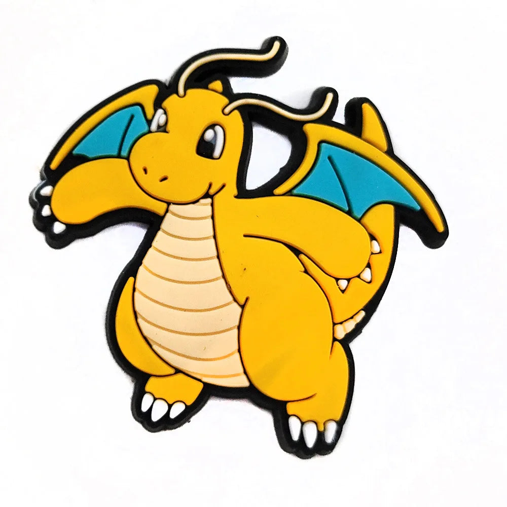 Random 10/20/30/50pcs Pokemon Cartoon Shoe Charms for Kids Sandals Classic Shoe Accessories Decoration Pins Party Birthday Gifts