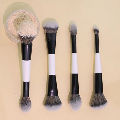 Dual-Ended F4 Contour Face Brush Multi-purpose High Coverage Eyeshadow Concealer Brushes Cosmetic Beauty Makeup Brushes