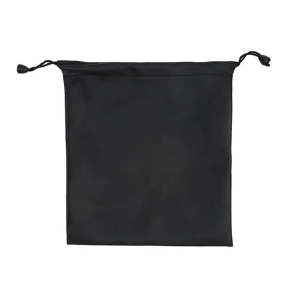 1Pc Draw String Bag Headphone Bags Durable Black Dust-proof Drawstring Bag PU Leather Headset Bag Durable Multi Purpose Storage