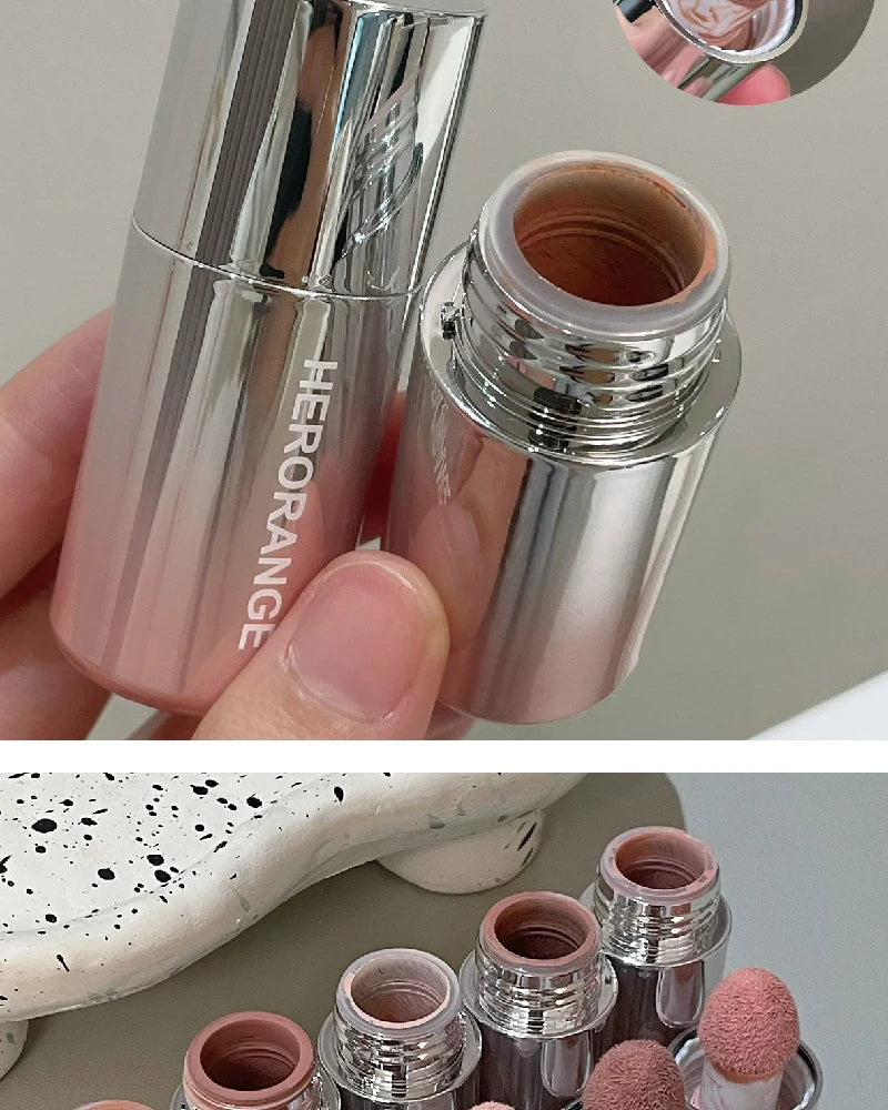 Korean Liquid Powder Blusher Natural Enhancement Color Low Saturation Matte Multi-purpose Powder Blusher Liquid Water Gloss