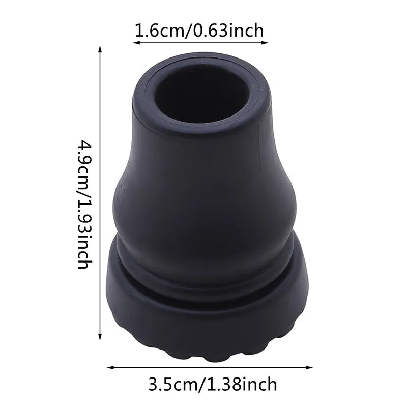 16-22mm Antiskid Walking Stick Crutch Cane Bottom Pads Cover Protector Climbing Hiking Trekking Pole Tip