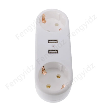European Type Conversion Plug 1 To 2/3/4 Way EU Germany Standard Power Adapter Socket 16A 250V Travel Charging Adapter