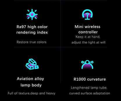 Youpin LYMAX Computer Monitor Table Lamp Curved Screen Desk Lamp Dimming Eye-Care Sound-sensitive Music Hang Gaming Light pro