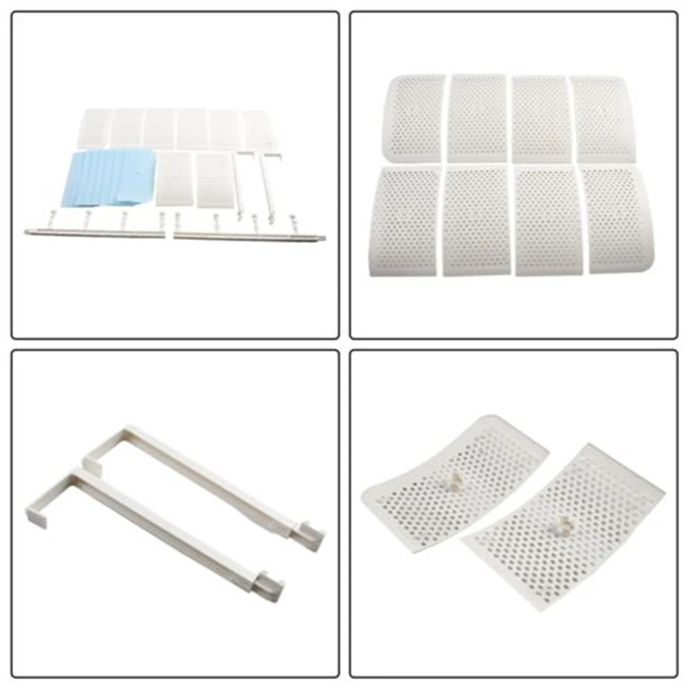 Wall Mounted Air-Conditioning Baffle Adjustables Anti Direct Blowing Windshield Baffles with 8 Leaves Air-Diverter Cover