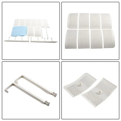 Wall Mounted Air-Conditioning Baffle Adjustables Anti Direct Blowing Windshield Baffles with 8 Leaves Air-Diverter Cover