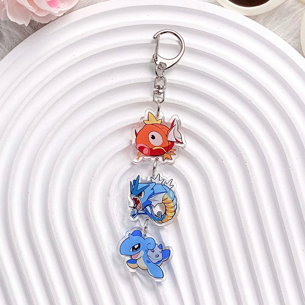Pokémon Characters Pikachu Bulbasaur Jigglypuff Acrylic Keychain Bag Charms Accessories Backpack Pendant Key Holder Friend Gifts