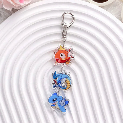 Pokémon Characters Pikachu Bulbasaur Jigglypuff Acrylic Keychain Bag Charms Accessories Backpack Pendant Key Holder Friend Gifts