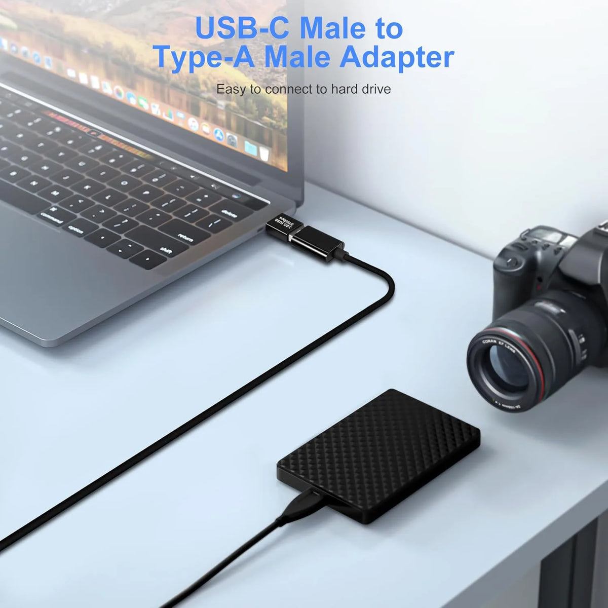 USB3.1 Male to USB C Male Adapter Charging Adapter for Easy Device Connection for Macbook Huawei Samsung Xiaomi Connector