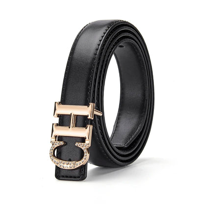 Retro Women's Automatic Buckle Belt Simple And Trendy Women's Jeans Casual Pants Belt Fashionable Women's Clothing Accessories