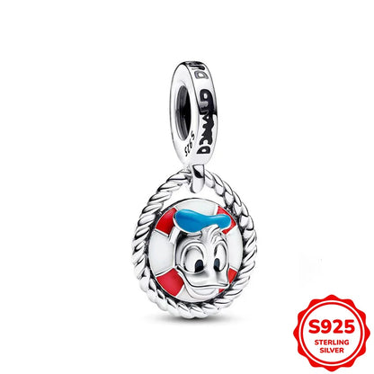 Hot Sale Charms Silver 925 Disney Pendant Beads Fits 3mm Bracelet Bangle Necklace For Women Luxury DIY Jewelry Making Fine Gifts