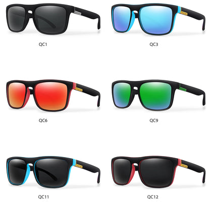LOISRUBY Brand Polarized Cycling Sunglasses Men Car Driving Color Changing Bike Motorcycle Square Frame Hinking Festival