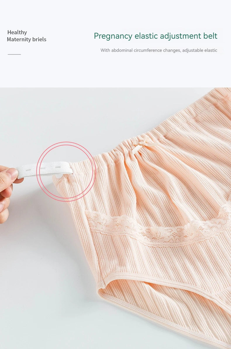Pure Cotton Comfortable Traceless Underwear For Pregnant Women With High Waist and Adjustable Belly Support During Pregnancy