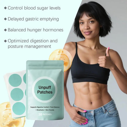 30 PATCHES Unpuff Patches Supports Digestive Comfort IFluid Balance Regulating Insulin Secretion Suppressing Appetit Breathable