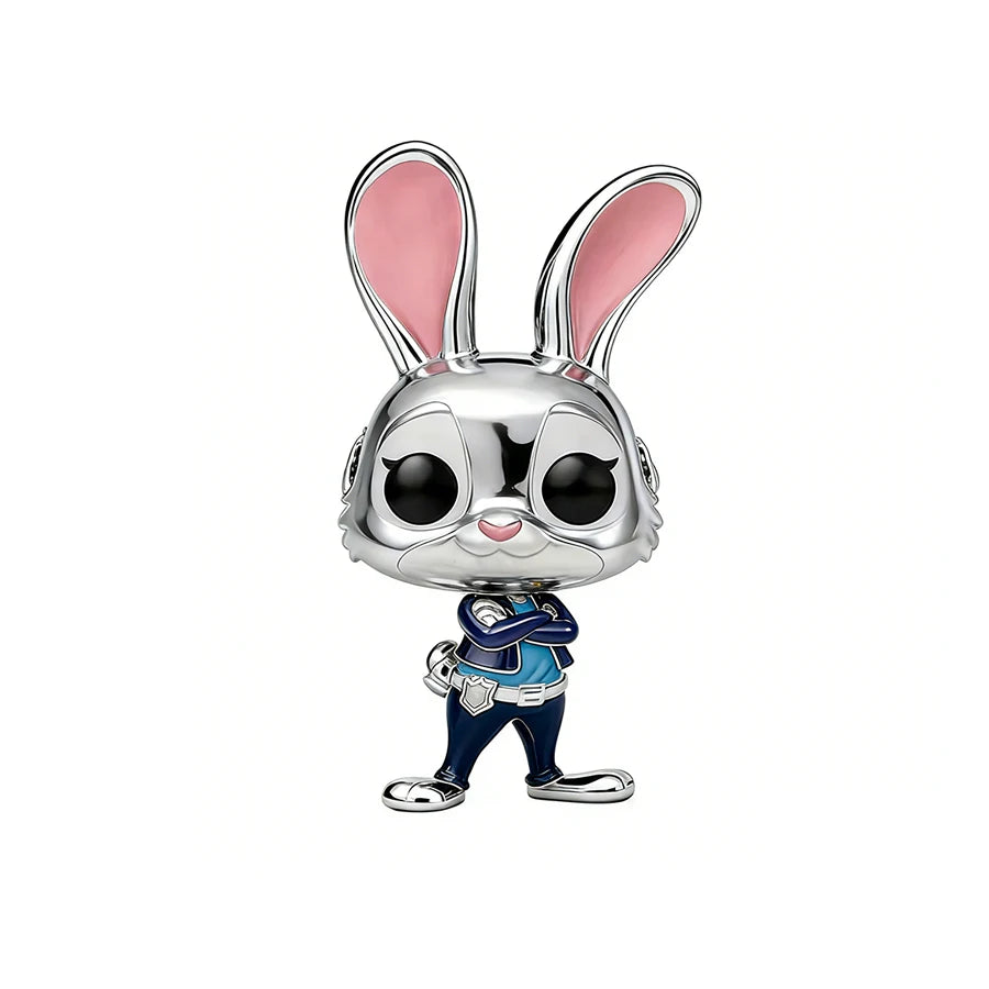 2026 Hot Sale Fine Charms Zootopia Series Judy Hopps & Nick Wilde Beads Fit Original Snake Bracelets DIY Women Jewelry Gifts