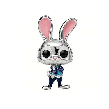 2026 Hot Sale Fine Charms Zootopia Series Judy Hopps & Nick Wilde Beads Fit Original Snake Bracelets DIY Women Jewelry Gifts