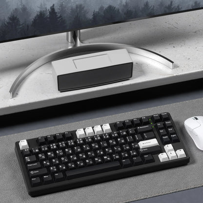 XVX Black White Dual Color Keycap Japan Korean Russian Cherry Profile Front Carving PBT For Magnetic Switch Mechanical Keyboard