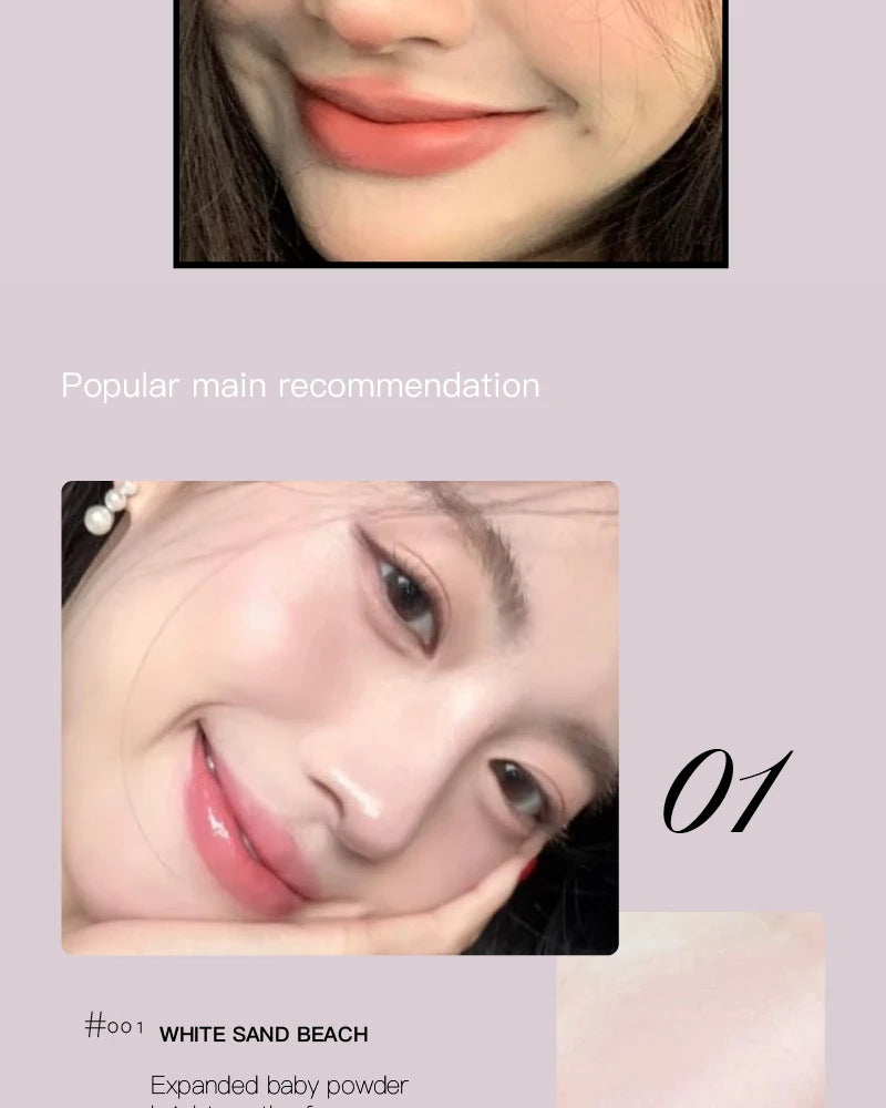 Korean Liquid Powder Blusher Natural Enhancement Color Low Saturation Matte Multi-purpose Powder Blusher Liquid Water Gloss