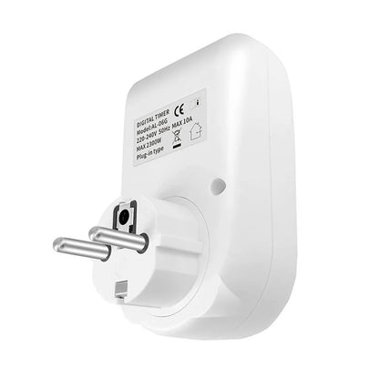 1pc EU Plug Timer Switch Digital Power Socket Energy Saving Adjustable Kitchen Timer Outlet Week Hour Programmable Timing Socket