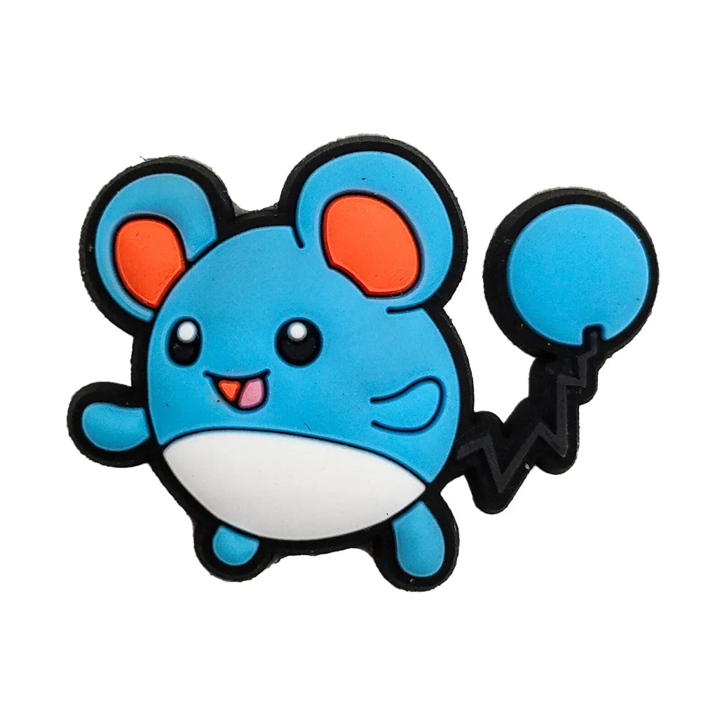 Random 10/20/30/50pcs Pokemon Cartoon Shoe Charms for Kids Sandals Classic Shoe Accessories Decoration Pins Party Birthday Gifts