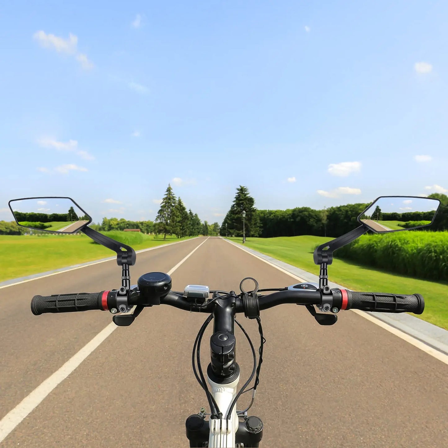 DOMEN Bicycle Rearview Wide-Angle Mirror Cycling 360° Rotate Road Bike Handlebar Rear View Mirrors Bike Accessories