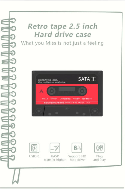 UTHAI T46 New 2.5" External Hard Drive Enclosure, USB 3.0 SATA 5Gbps HDD & SSD  Tape Enclosure UASP for PC Notebook