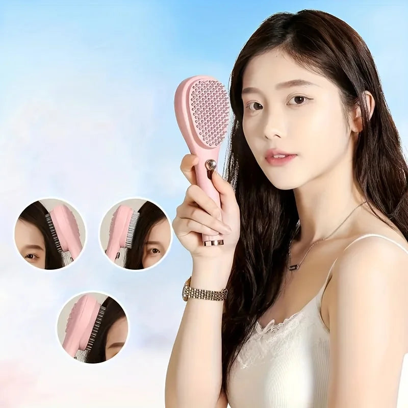 1pcs Magic Retractable Hair Comb-Anti-Static Scalp Massaging & Detangling Brush for All Hair Types Holiday Gift Box Beauty Tool