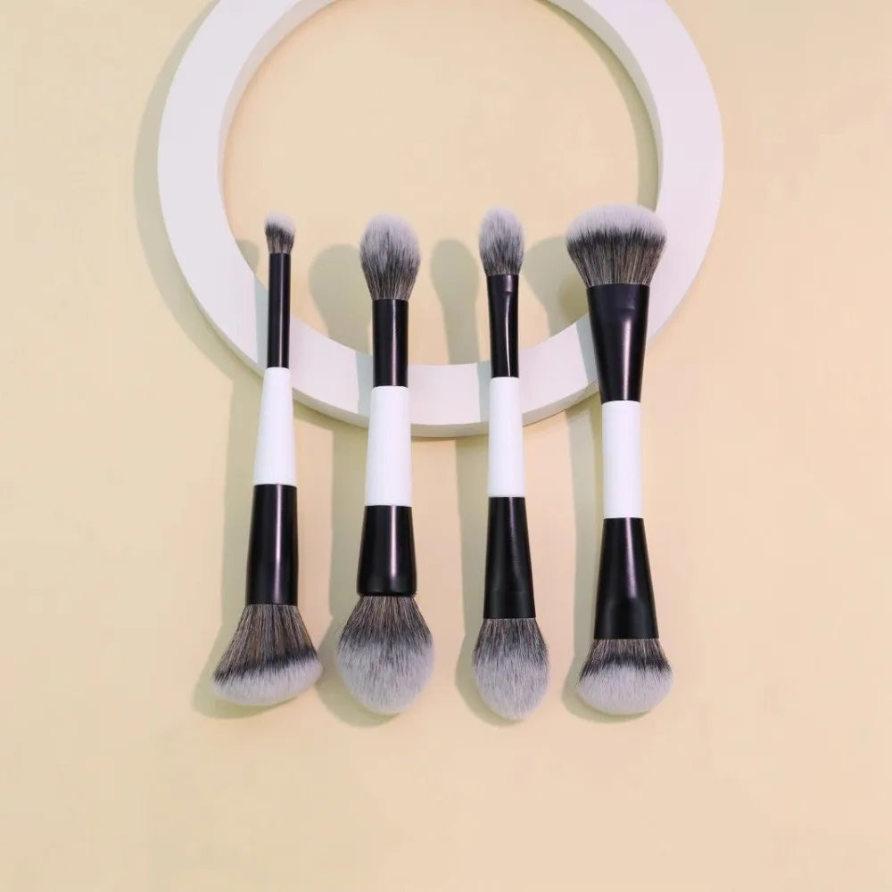 Dual-Ended F4 Contour Face Brush Multi-purpose High Coverage Eyeshadow Concealer Brushes Cosmetic Beauty Makeup Brushes