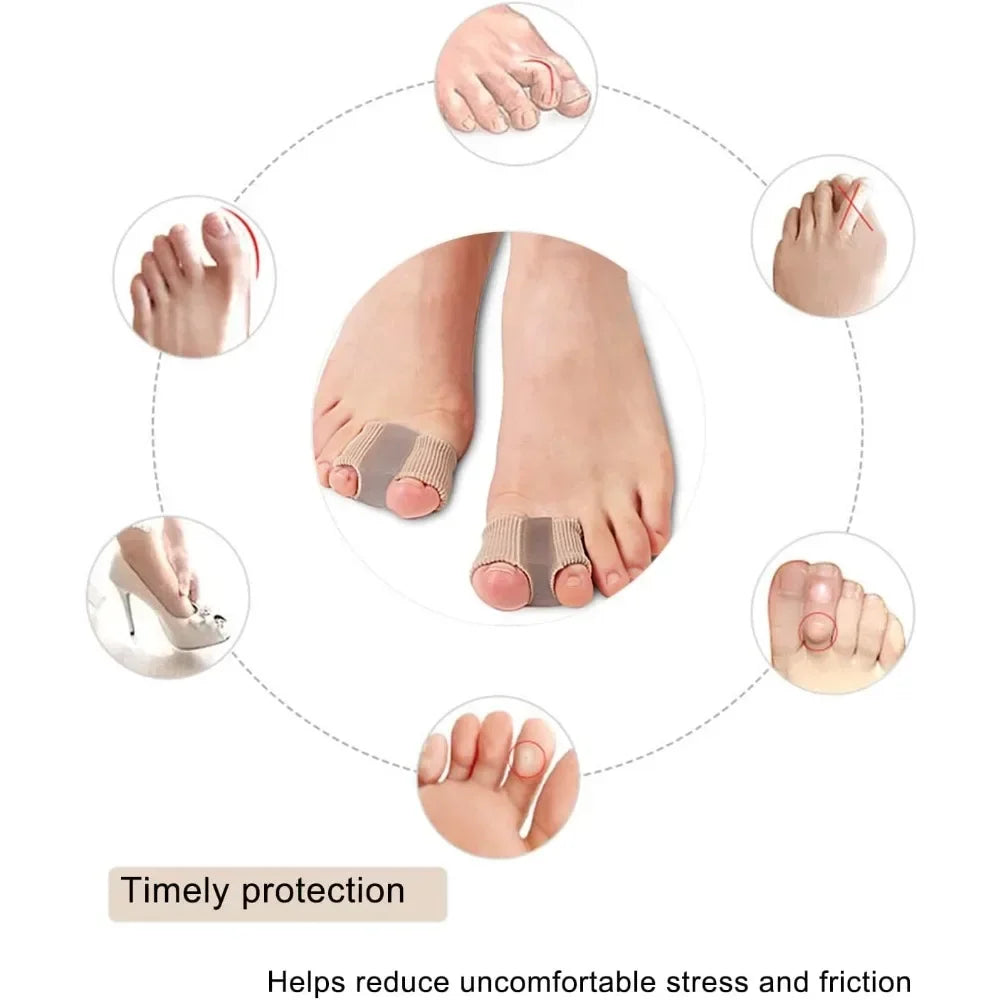 1/2Pc Two Toe Separator Hallux Valgus Bunion Corrector Orthotics Feet Bone Adjuster Thumb Straightener Pedicure Foot Care Tools