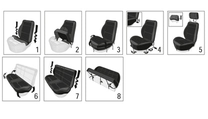 Plain Fabric Bicolor Stylish Car Seat Covers Universal Polyester Car Seat Cover Set Fit Most Car, SUVs, Vans Car Seat Protector
