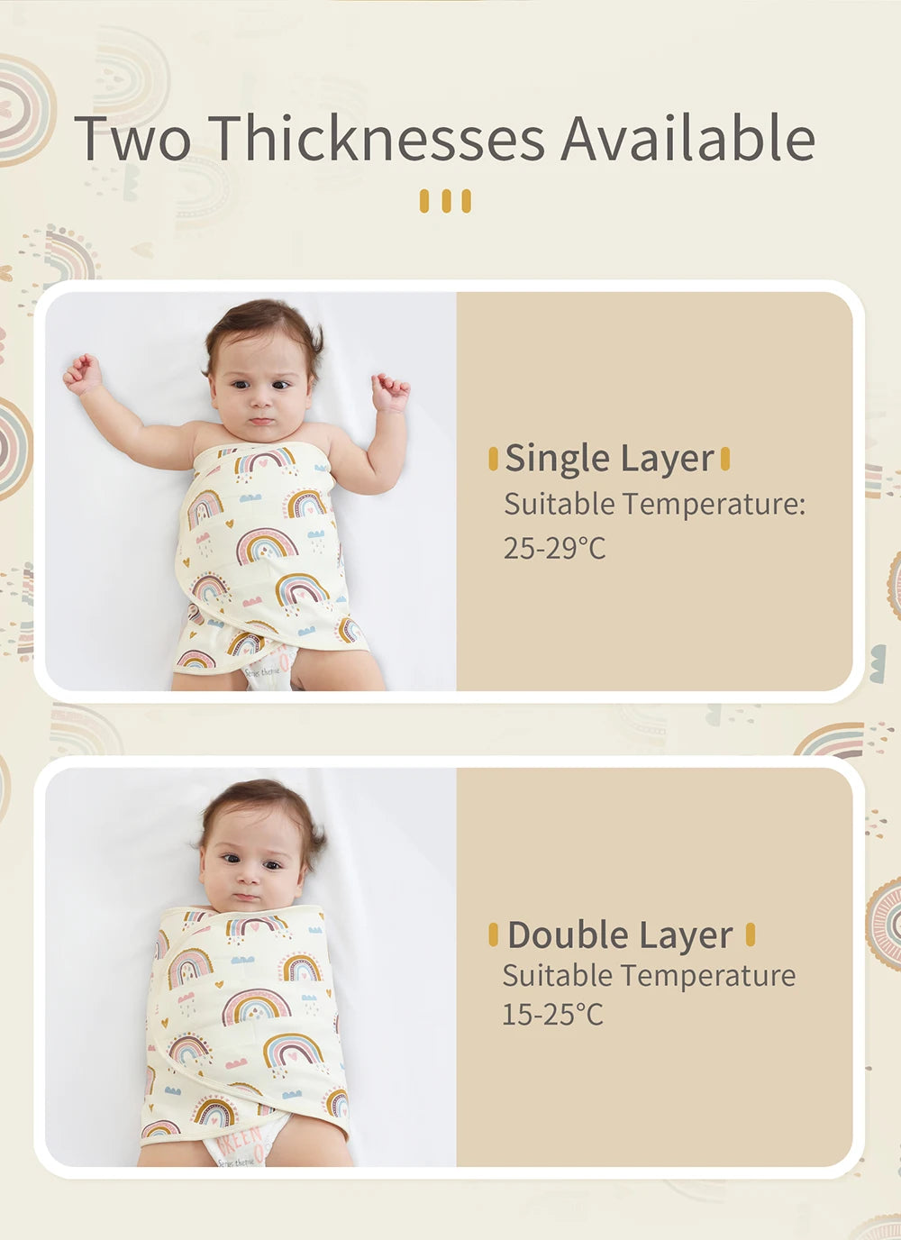 Bilayer Baby Wrap Blanket Newborn Baby Swaddle Tie Anti Startle Jump Blanket Summer Thin Cotton Soft Diaper Changing Blanket