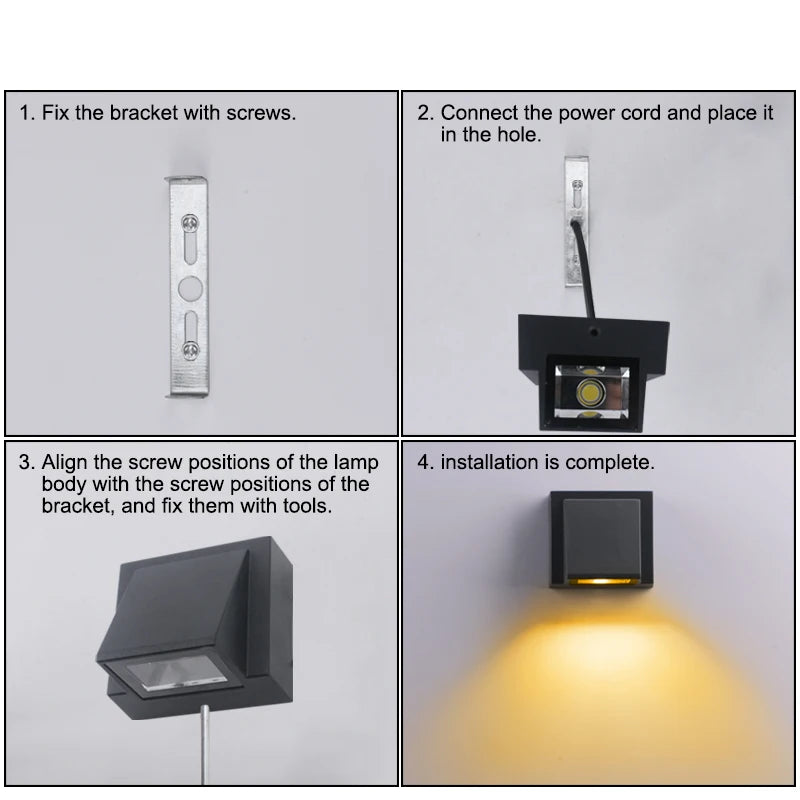 Led Wall Lamp Outdoor Indoor Waterproof Surface Mounted LED Up and Down Wall Light Porch Garden AC85-265V