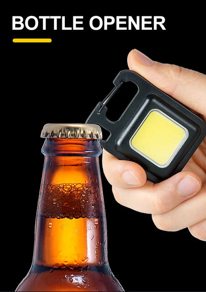 Super Bright MINI COB Keychain Flashlight Charging Lamp Camping Lights with Magnet 3 Lighting Modes for Camping Home