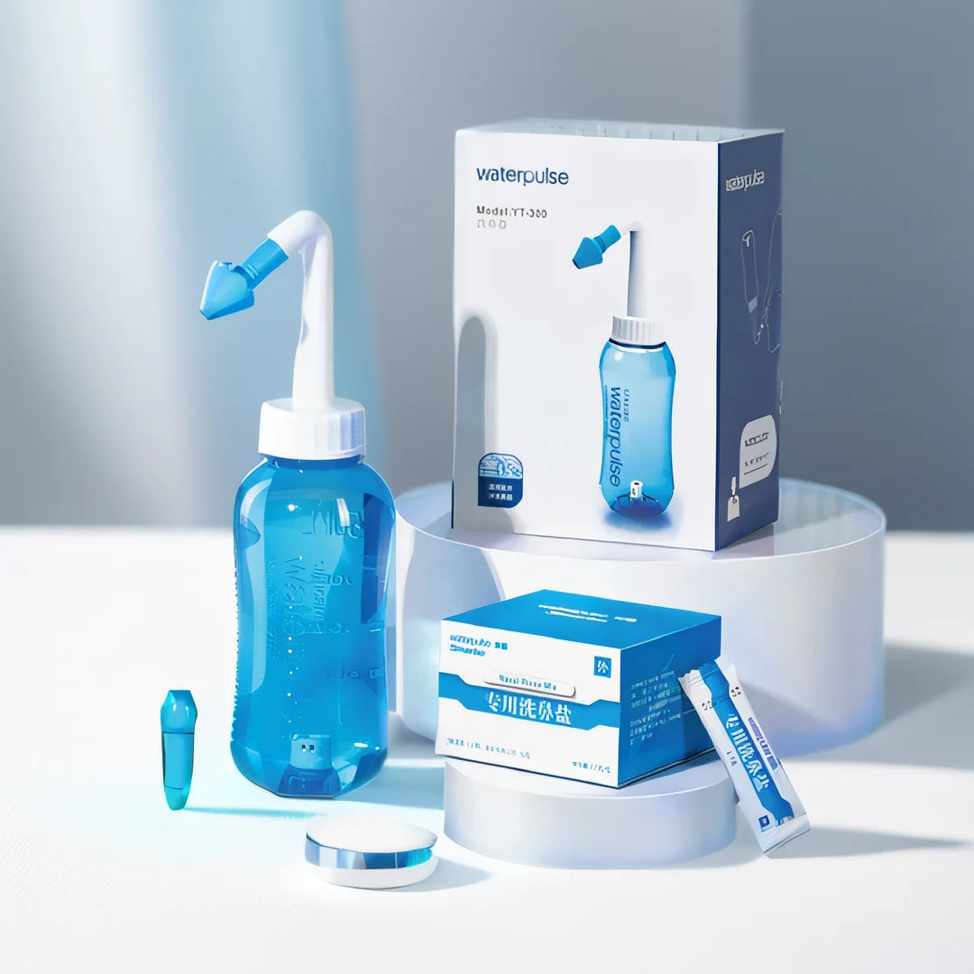 Waterpulse Nasal irrigator 300ml 500ml Nasal Rinse Bottle Nasal Wash Cleaner Nose Protector Avoid Allergic Rhinitis Manual