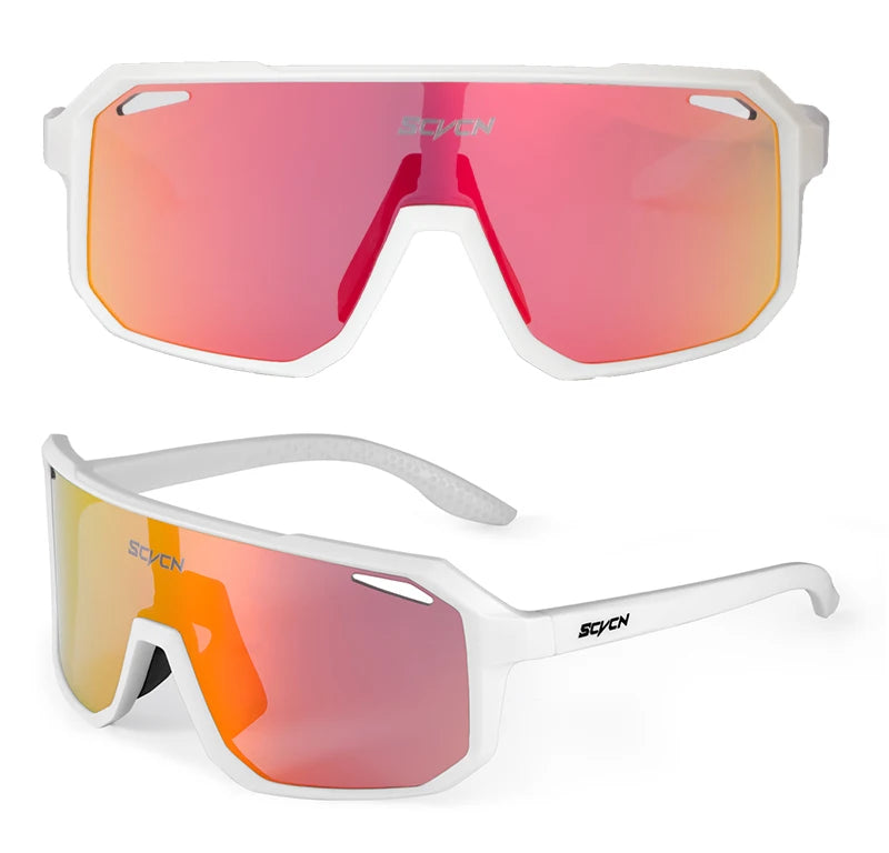 SCVCN New Cycling Glasses Bike Sunglasses Men UV400 Eyewear Outdoor Sports MTB Goggles Bicycle Women Riding Hiking Sunglasses