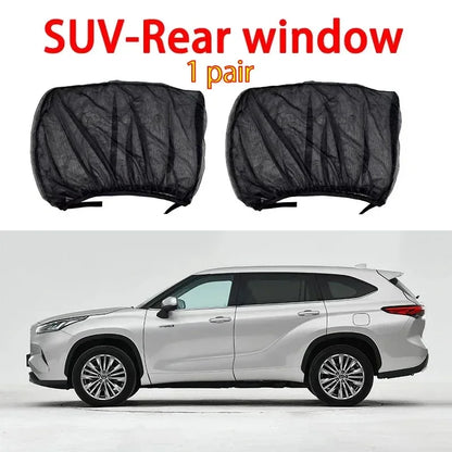 2 or 4pcs screen window set premium window sunshade breathable mosquito net for front and rear windows, UV protection Accessorie