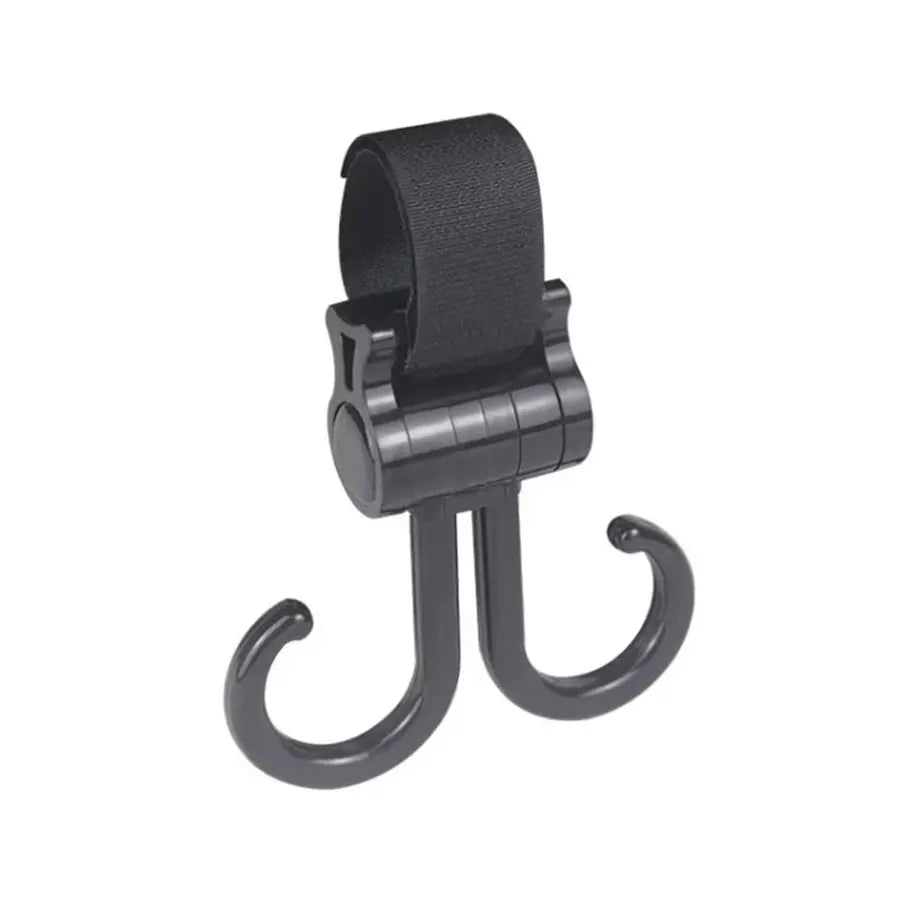 Double Hook Load-bearing Sturdy and Durable 360 Degree Rotating Adjustable Hook and Loop Fasteners Baby Stroller Accessories