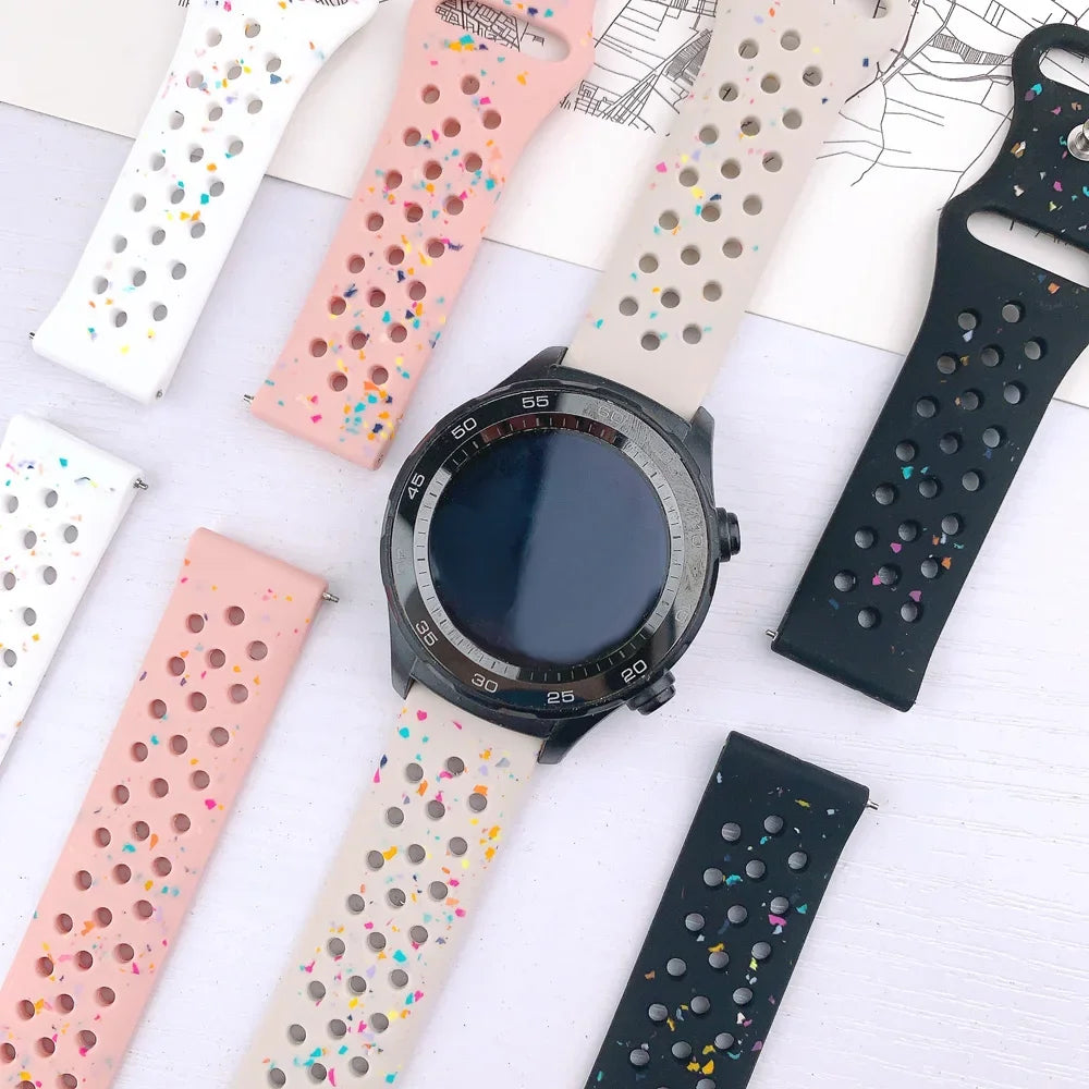 20mm Band For Samsung Galaxy Watch 4/5/6/7 44mm 40mm 5 Pro 45mm Silicone Bracelet correa Galaxy Watch 6 classic 47mm 43mm strap