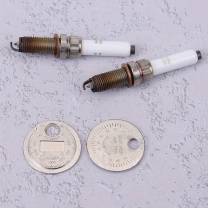 1PC 0.6-2.4mm Range Coin-Type Spark Plug Gage Gap Tool Feeler Spark Plug Gap Measurement Tool