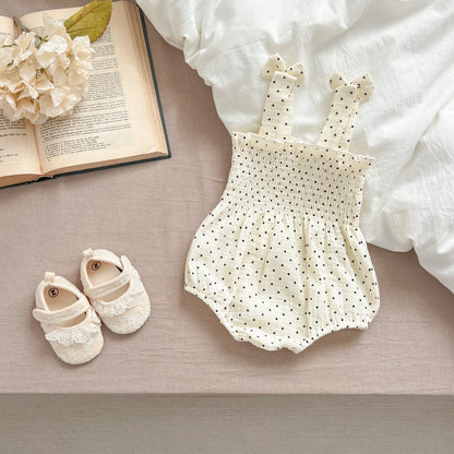 Summer Outfit Kids Baby Clothes Cotton Sleeveless Rompers Newborn Girls Clothes Toddlers Flower Bow Kids One-pieces Bodysuits